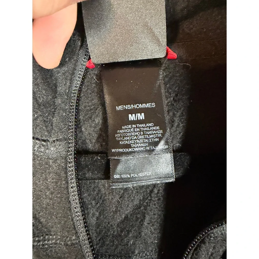 The North Face Fleece Jacket Mens M Black Full Zip Textured Midweight Layer